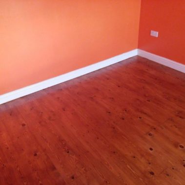 Pine Floor Sanded Gaps Filled And Sealed In York