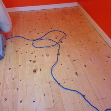 Pine Floor Sanded Gaps Filled And Sealed In York