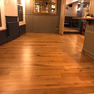 Solid oak strip restoration -The Eldon Pub