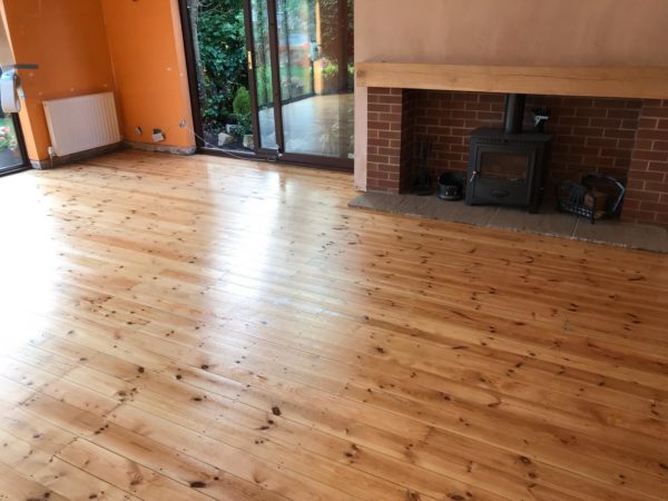 Pine Boards Floor Restored Goole