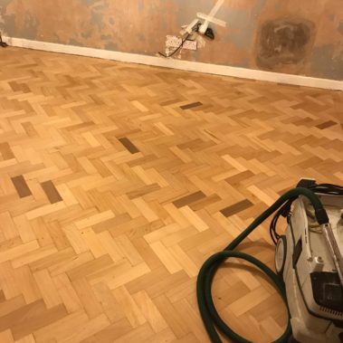 Solid Teak Parquet Restored Wakefield