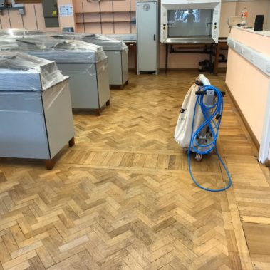 Teak Parquet Floor Sanded - Hardy Lab