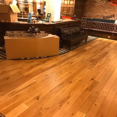 Solid oak strip restoration -The Eldon Pub
