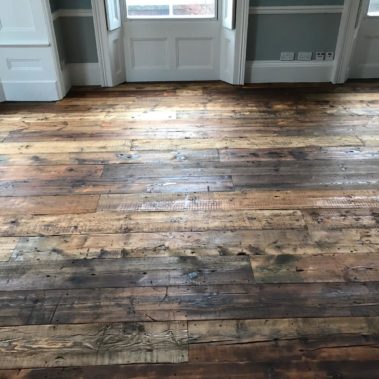 Reclaimed Pine Boards Installation York