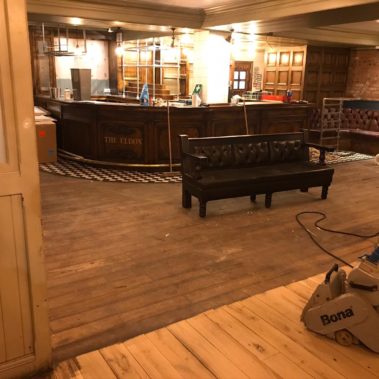 Solid oak strip restoration -The Eldon Pub