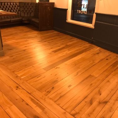 Solid oak strip restoration -The Eldon Pub