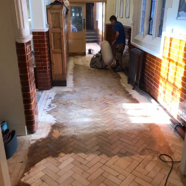 Hymes Collage Floor Restoration