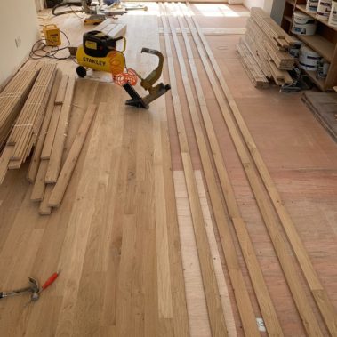 Solid oak strip installation Beverley
