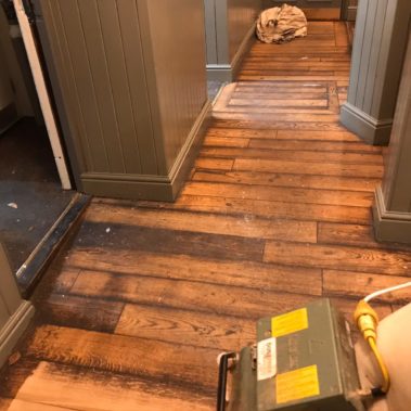 Solid oak strip restoration -The Eldon Pub