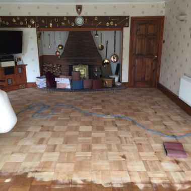 Parquet Floor Sanded And Sealed Breighton
