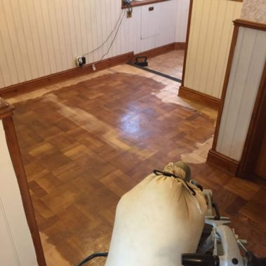 Parquet Floor Sanded And Sealed Breighton