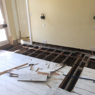 Reclaimed Pine Boards Installation North Cave