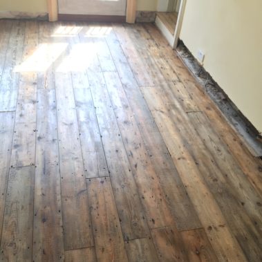 Reclaimed Pine Boards Installation North Cave