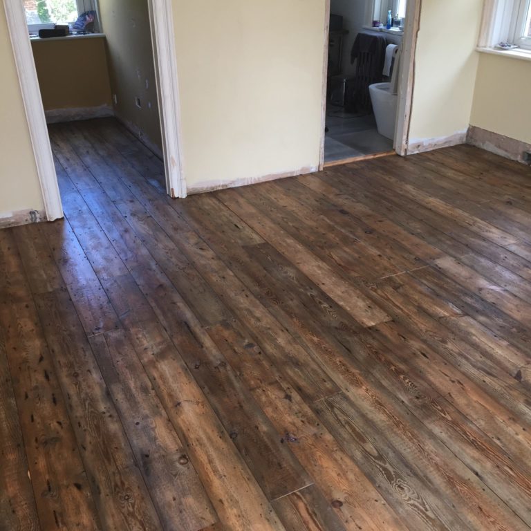 Reclaimed Pine Boards Installation North Cave