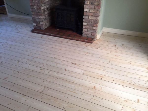 Solid Pine Floor Sanded