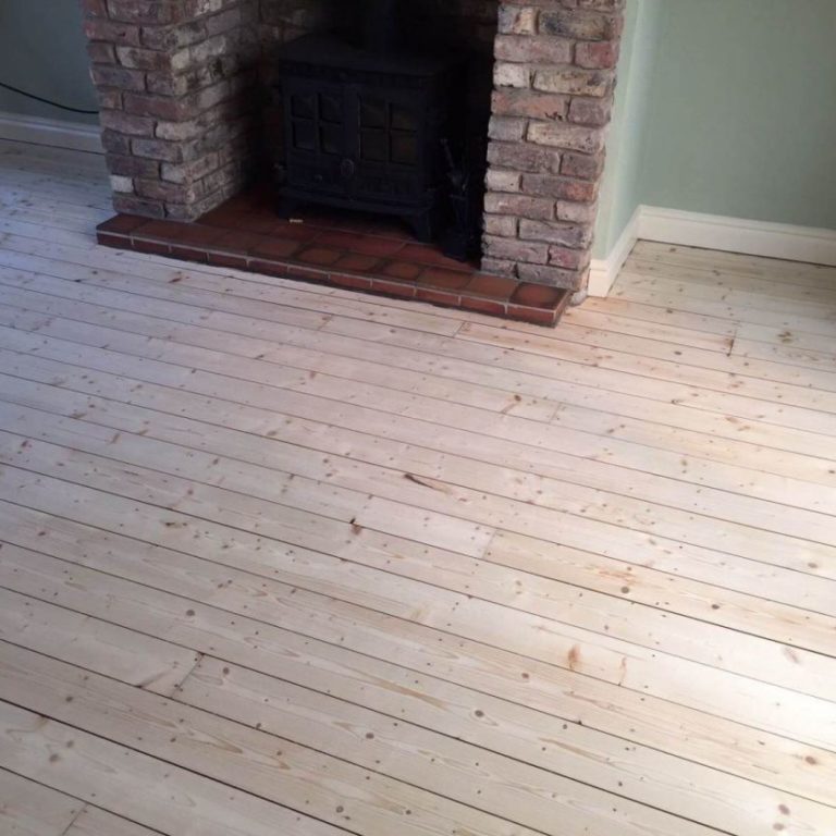 Solid Pine Floor Sanded