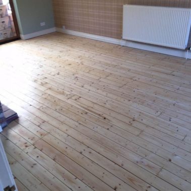 Solid Pine Floor Sanded