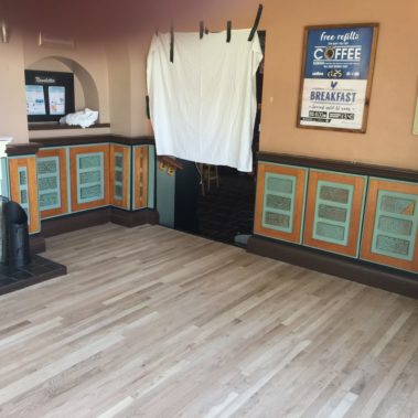 Oak Strip Floor Restore The Church House Pub, Brampton Leeds