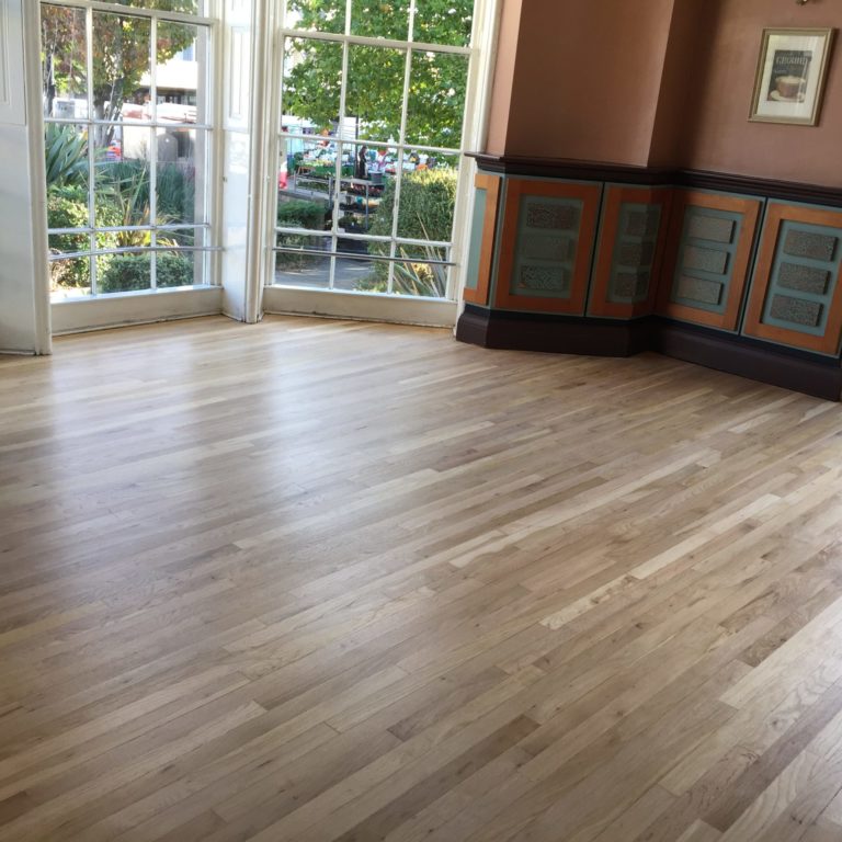 Oak Strip Floor Restore The Church House Pub, Brampton Leeds