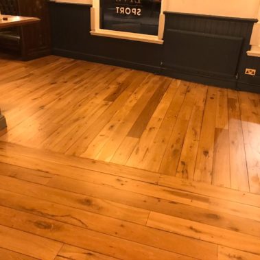 Solid oak strip restoration -The Eldon Pub