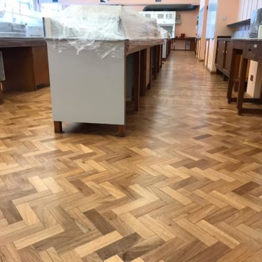 Teak Parquet Floor Sanded - Hardy Lab