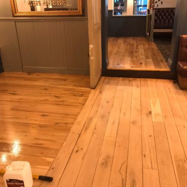 Solid oak strip restoration -The Eldon Pub