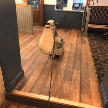 Solid oak strip restoration -The Eldon Pub
