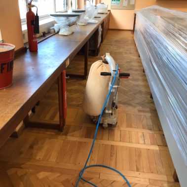 Teak Parquet Floor Sanded - Hardy Lab