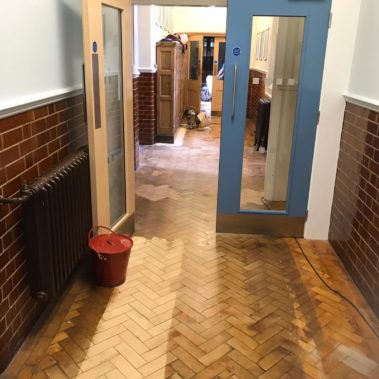 Hymes Collage Floor Restoration