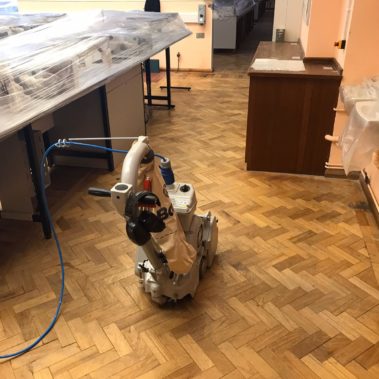 Teak Parquet Floor Sanded - Hardy Lab