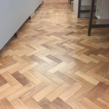 Teak Parquet Floor Sanded - Hardy Lab
