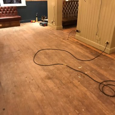 Solid oak strip restoration -The Eldon Pub