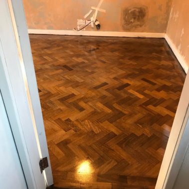 Solid Teak Parquet Restored Wakefield