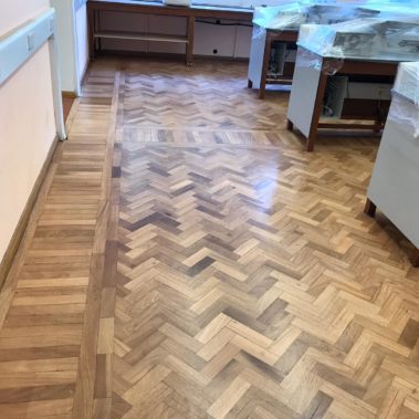 Teak Parquet Floor Sanded - Hardy Lab