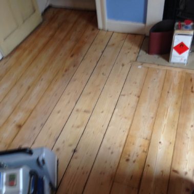 Pine Floor Sanded Gaps Filled And Sealed In York