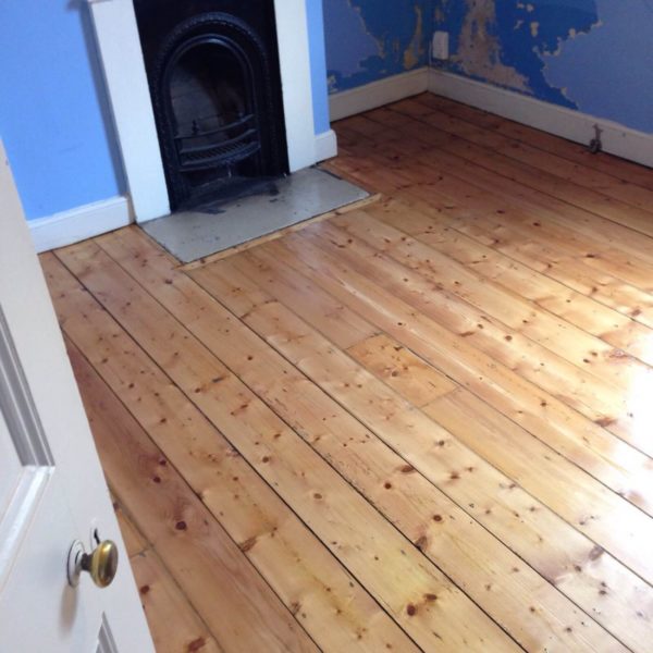 Pine Floor Sanded Gaps Filled And Sealed In York