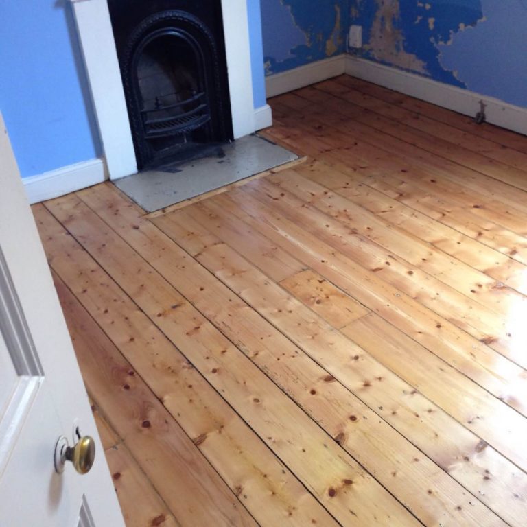 Pine Floor Sanded Gaps Filled And Sealed In York