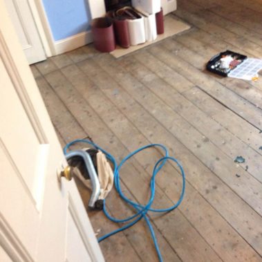 Pine Floor Sanded Gaps Filled And Sealed In York