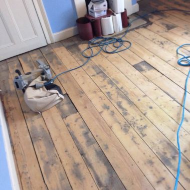 Pine Floor Sanded Gaps Filled And Sealed In York