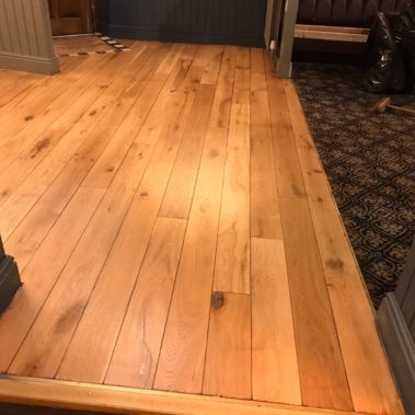 Solid oak strip restoration -The Eldon Pub