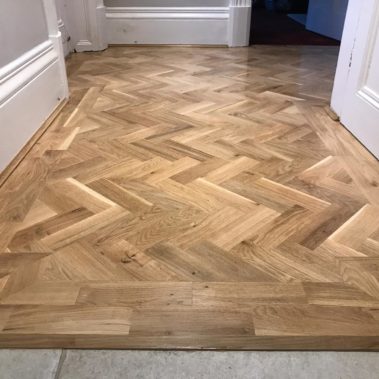 Oak Parquet Installation - Boston Spa, Weatherby
