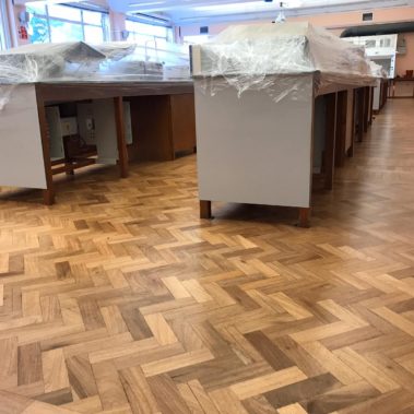 Teak Parquet Floor Sanded - Hardy Lab