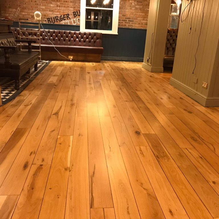 Solid oak strip restoration -The Eldon Pub