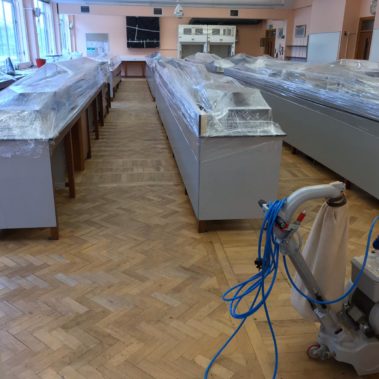 Teak Parquet Floor Sanded - Hardy Lab