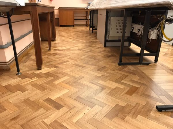 Teak Parquet Floor Sanded - Hardy Lab