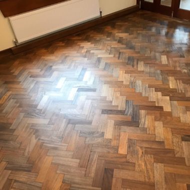 Solid Teak Parquet Restored Wakefield