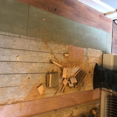 Reclaimed Pine Boards Installation York