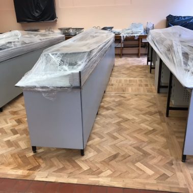 Teak Parquet Floor Sanded - Hardy Lab